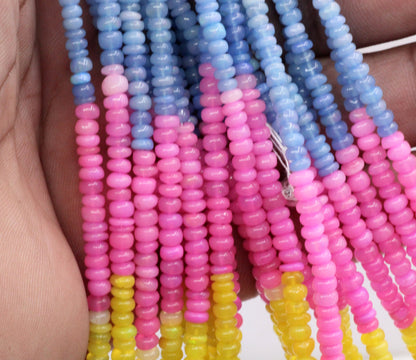 Multi Opal Beads Smooth, Dyed Color