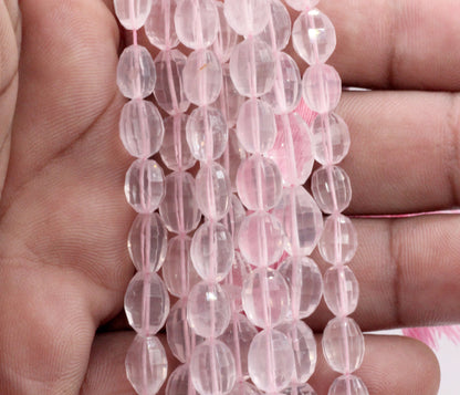 Rose Quartz Faceted Beads,