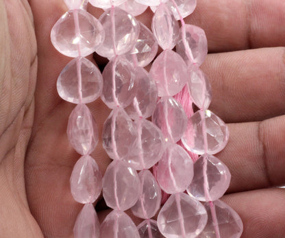 Rose Quartz Faceted Beads,