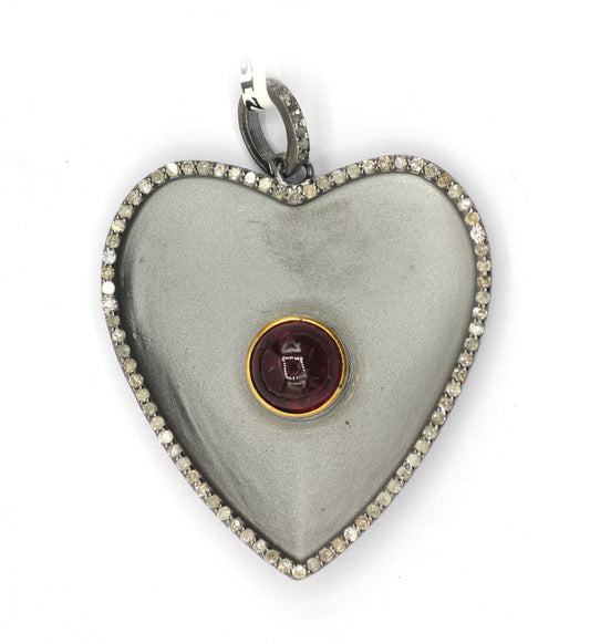 Heart Pave Diamond Pendant