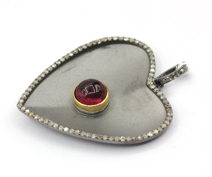 Heart Pave Diamond Pendant