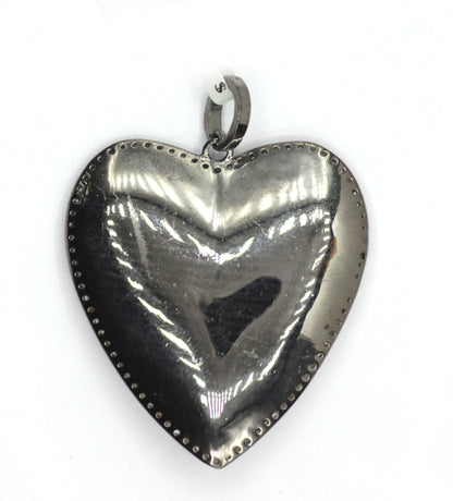 Heart Pave Diamond Pendant