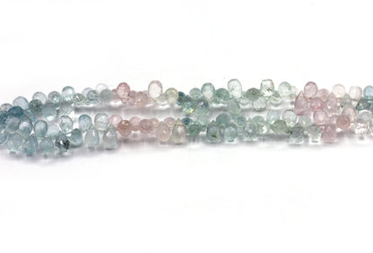 Aquamarine Faceted Drop Beads,