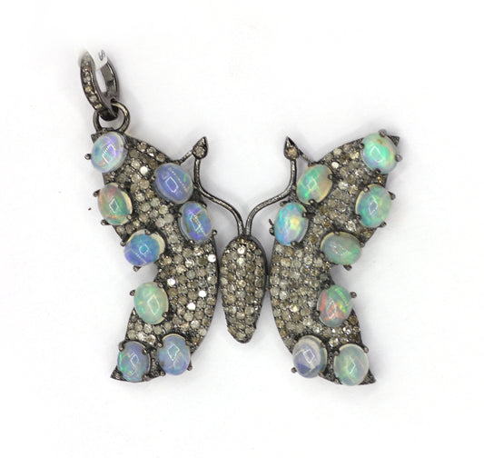 Butterfly Pave Diamond Pendant