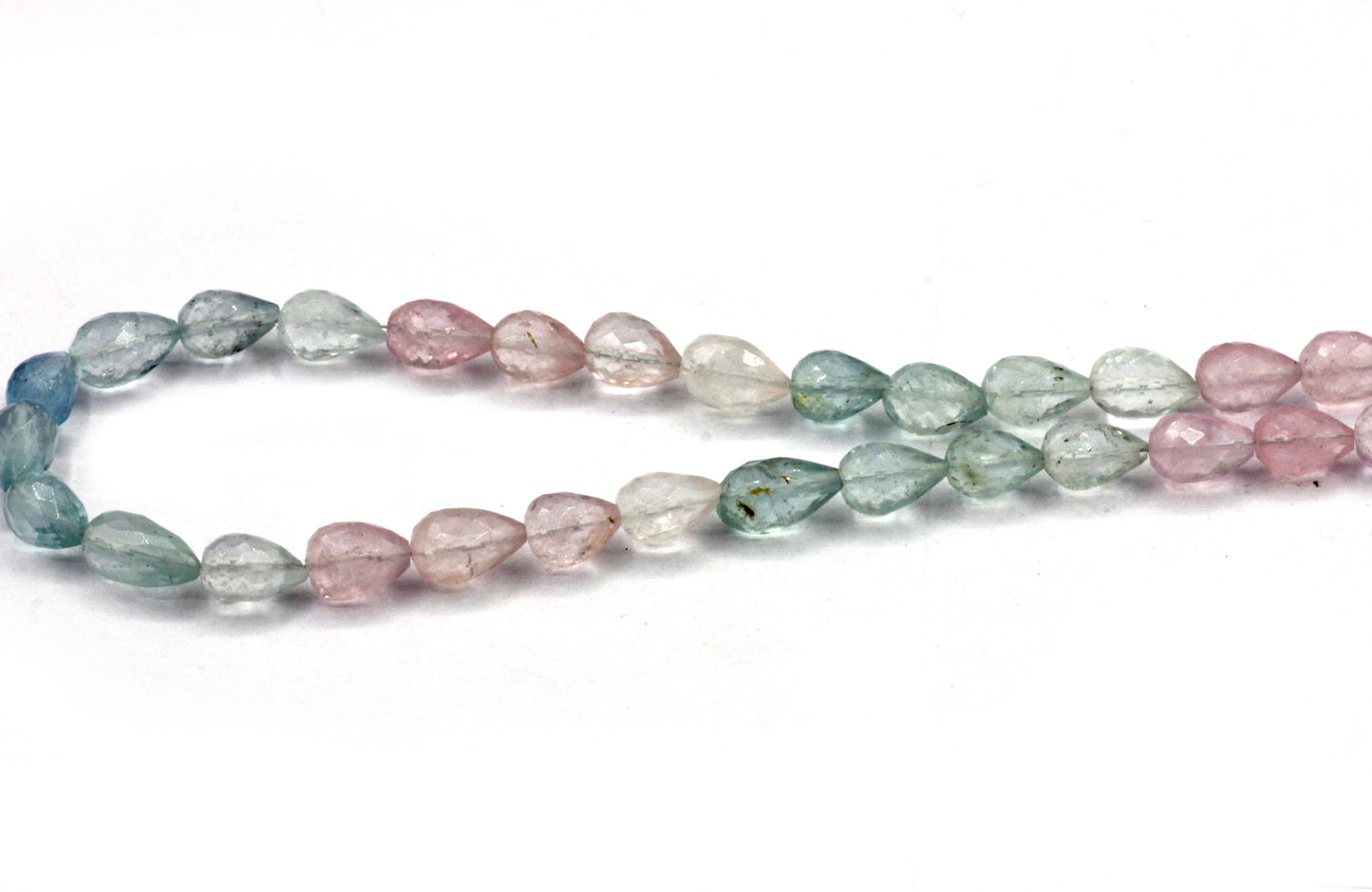 Aquamarine Faceted Tear Drop Long Drill, Size 9x6 mm