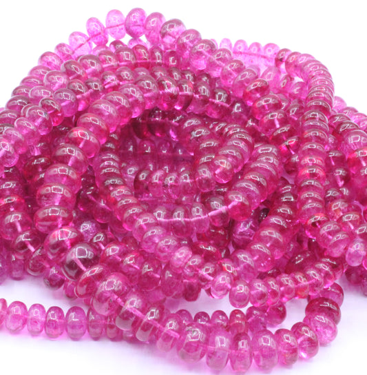 Pink Topaz Smooth Beads, Size 9 mm, Topaz Gemstone Beads, Dyed Coated Color, Color Stable