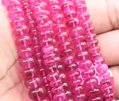 Topaz, Pink Topaz Smooth Beads, Topaz Gemstone Beads, Dyed Coated Color