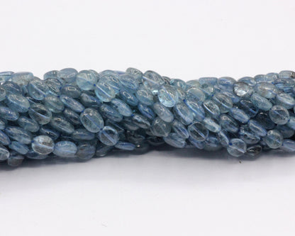 Aquamarine Smooth Oval Bead, Size 6x8 mm