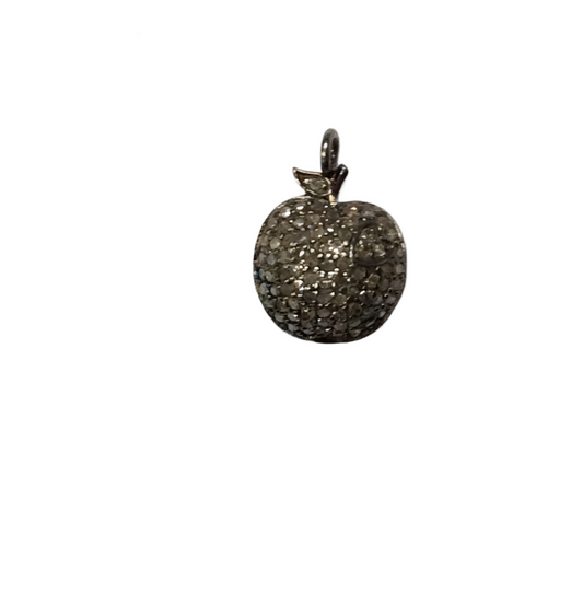 Apple Shape Pave Diamond Charm