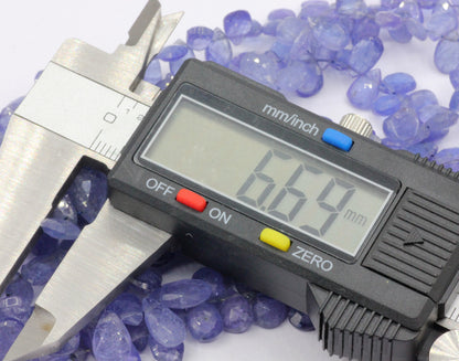 Tanzanite Faceted Drop Beads, Natural Tanzanite