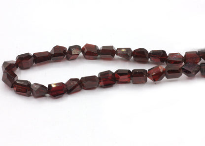 Garnet Faceted Nuggets Beads, Natural Garnet