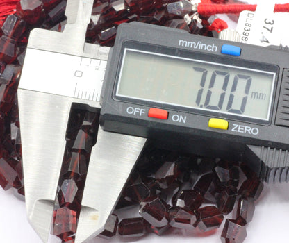 Garnet Faceted Nuggets Beads, Natural Garnet