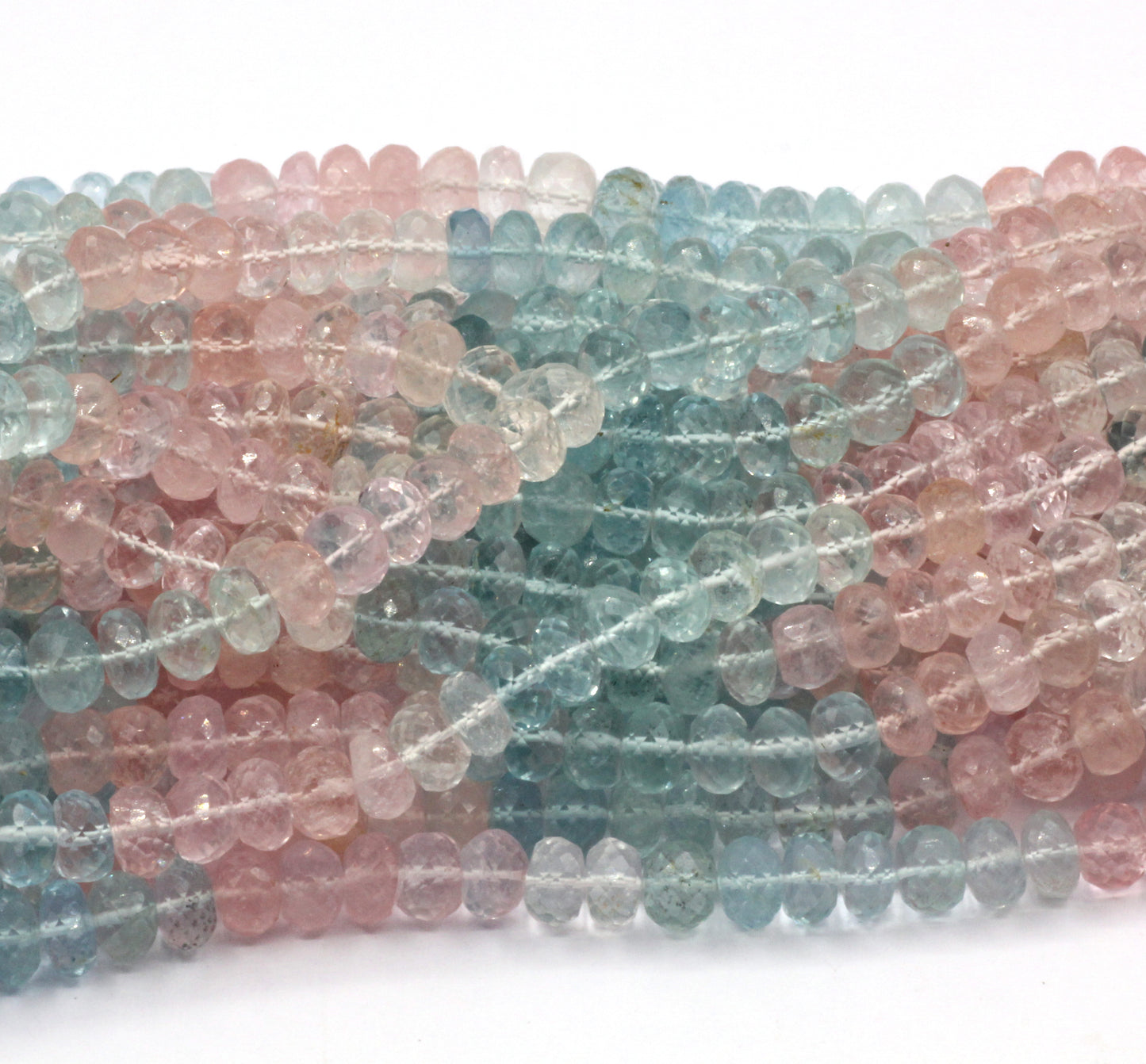 Aquamarine, Multi Aquamarine Faceted Beads, Size 7 to 8 mm
