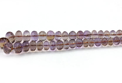 Ametrine Faceted Beads, Size 10 to 11 mm