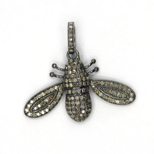 Bee Pave Diamond Pendant