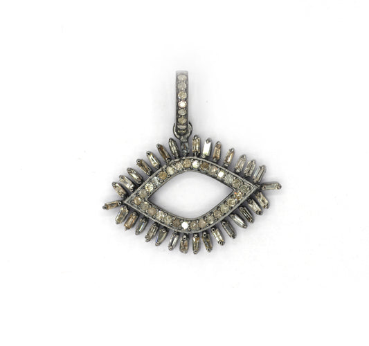 Evil Eye Pave Diamond Pendant