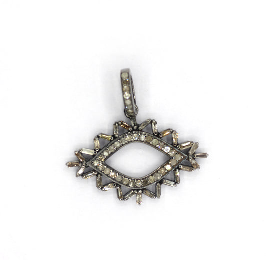 Evil Eye Pave Diamond Pendant