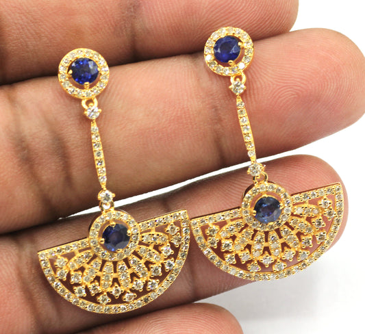 14k Solid Gold Diamond Earring