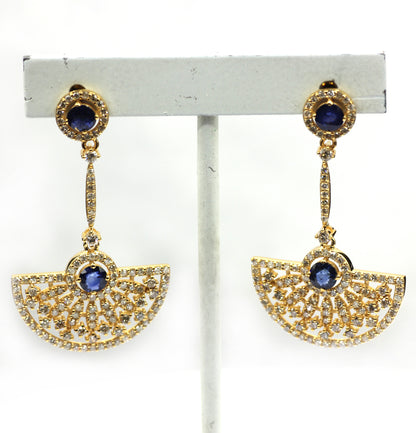 14k Solid Gold Diamond Earring