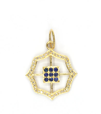 14k Solid Gold Diamond Pendants.