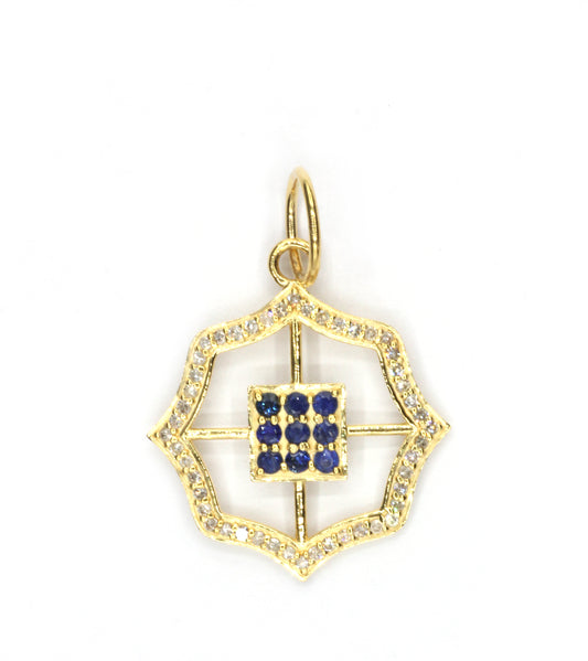 14k Solid Gold Diamond Pendants.