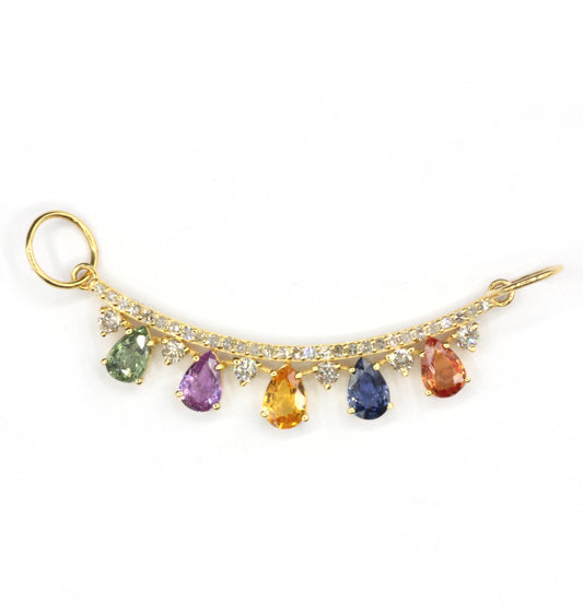 14k Solid Gold Diamond Pendants.