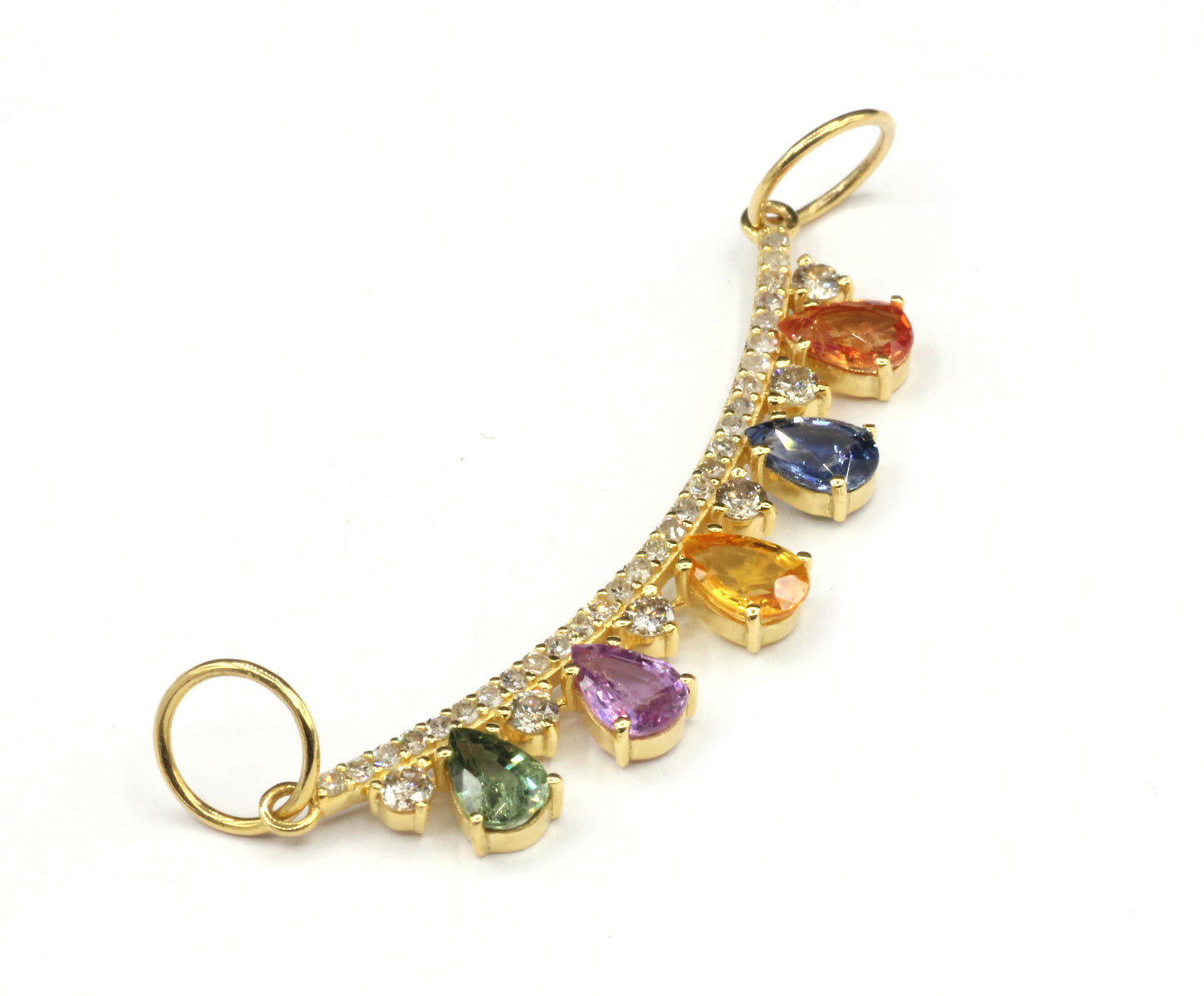 14k Solid Gold Diamond Pendants.