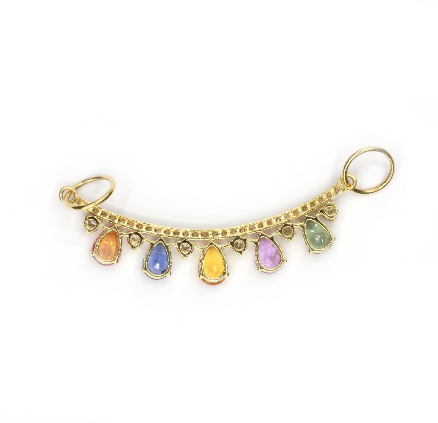 14k Solid Gold Diamond Pendants.