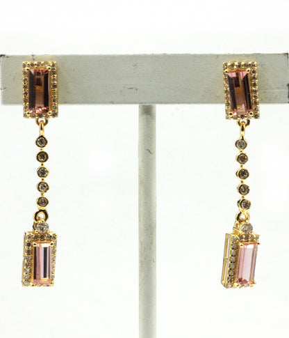 14k Solid Gold Diamond Earring. Genuine handmade pave diamond Earring. 14k Solid Gold Diamond Earring..