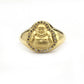 Laughing Buddha 14k Solid Gold Diamond Rings.Genuine handmade pave diamond Rings.