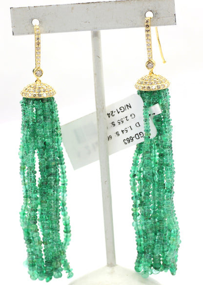 14k Solid Gold Diamond Earring