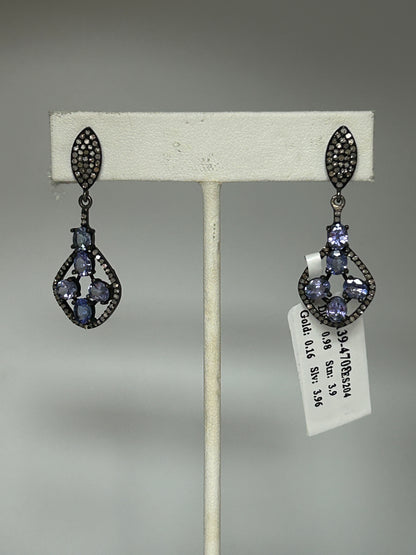 Designer Diamond Earring with Gemstones