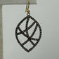 Diamond and Silver Black Rhodium Finish Earring