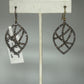 Diamond and Silver Black Rhodium Finish Earring