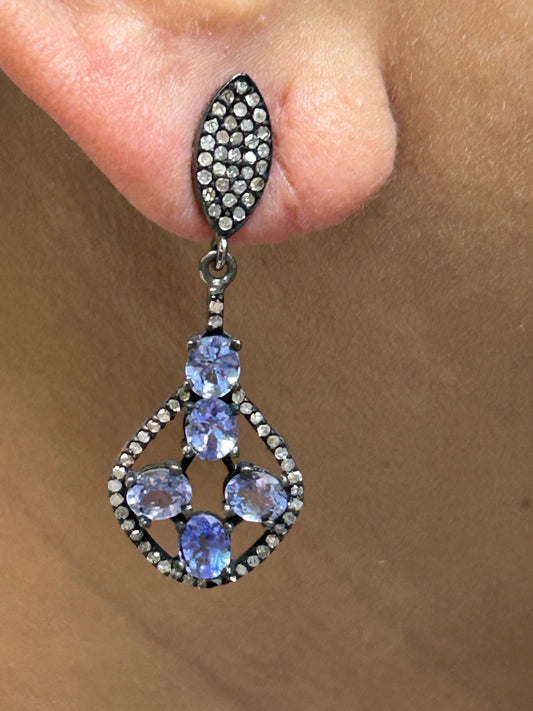 Designer Diamond Earring with Gemstones