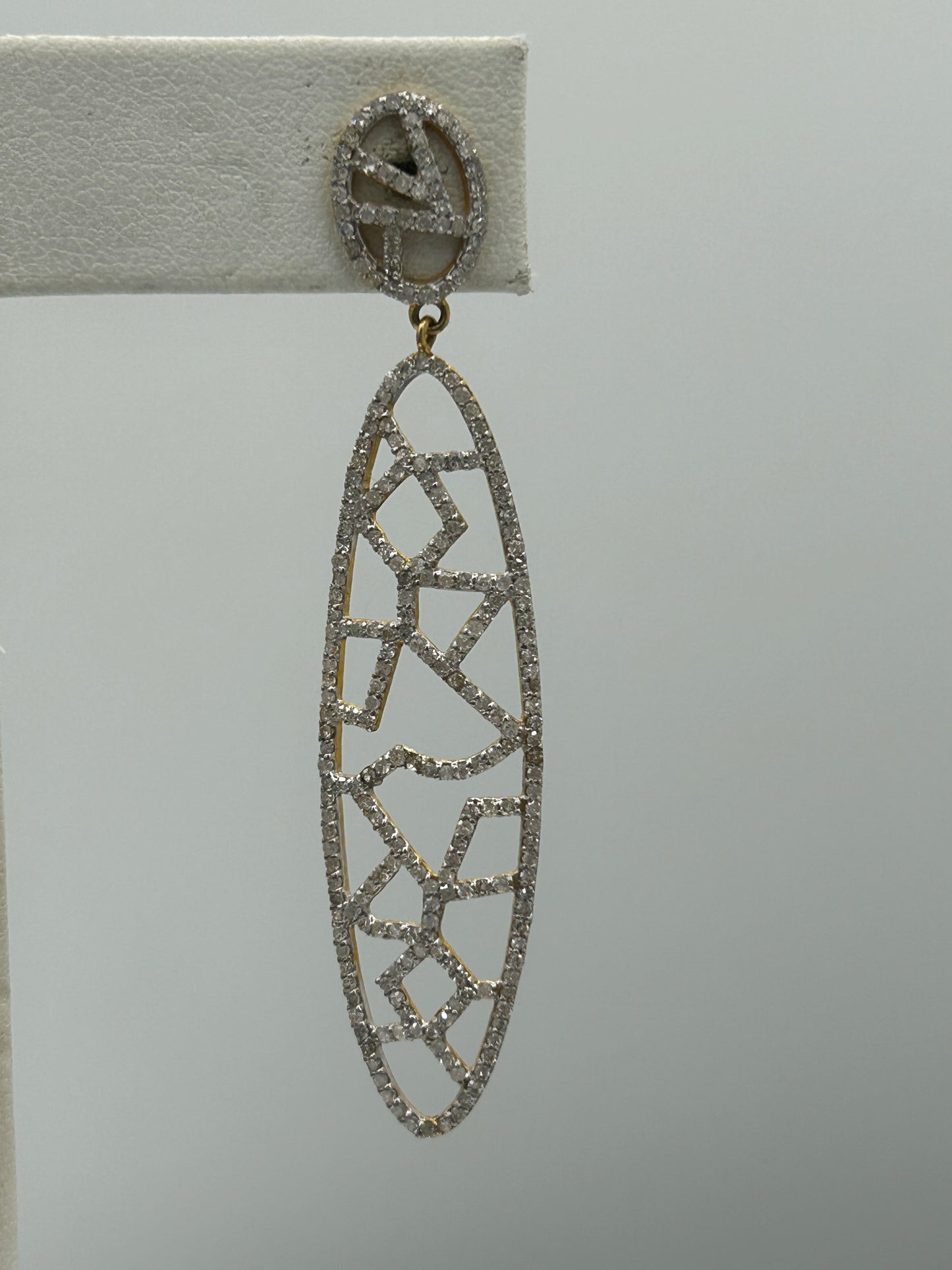 14k Solid Gold Diamond Earring