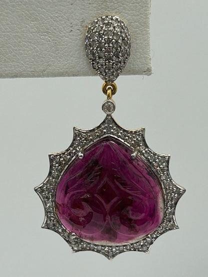 14k Solid Gold Diamond Earring