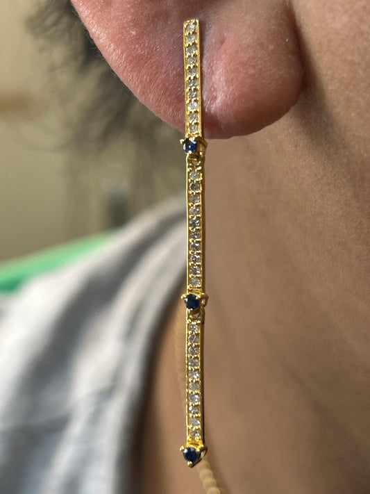 14k Solid Gold Diamond Earring