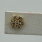 Round 14k Solid Gold Diamond Stud Earring. Genuine handmade pave diamond Earring. 14k Solid Gold Diamond Earring..