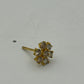 Round 14k Solid Gold Diamond Stud Earring. Genuine handmade pave diamond Earring. 14k Solid Gold Diamond Earring..