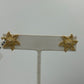 Flower 14k Solid Gold Diamond Stud Earring. Genuine handmade pave diamond Earring. 14k Solid Gold Diamond Earring..