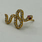 Snake 14k Solid Gold Diamond Stud Earring. Genuine handmade pave diamond Earring. 14k Solid Gold Diamond Earring..