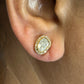 Polki 14k Solid Gold Diamond Stud Earring. Genuine handmade pave diamond Earring. 14k Solid Gold Diamond Earring..