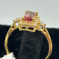 Rectangle Shape 14k Solid Gold Diamond Rings