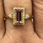 Rectangle Shape 14k Solid Gold Diamond Rings