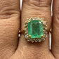 Emerald 14k Solid Gold Diamond Rings