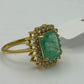 Emerald 14k Solid Gold Diamond Rings