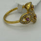 Evil Eye 14k Solid Gold Diamond Rings.Genuine handmade pave diamond Rings.