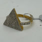 14k solid Gold Triangle Shape Diamond Rings