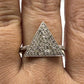 14k solid Gold Triangle Shape Diamond Rings